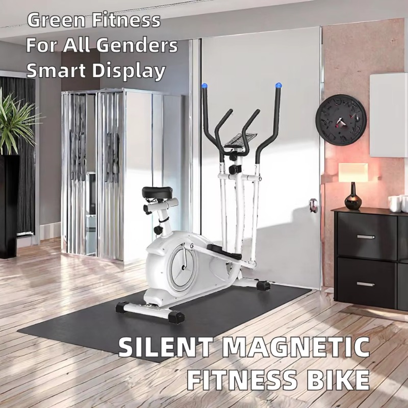 Exercise Bike Magnetic Resistance - จักรยานออกกำลังกายแบบเอลลิปติคัลแม่เหล็กสำหรับใช้ในบ้าน - ระบบควบคุมแรงต้านแบบเงียบ อุปกรณ์ฟิตเนสแบบแนวนอน