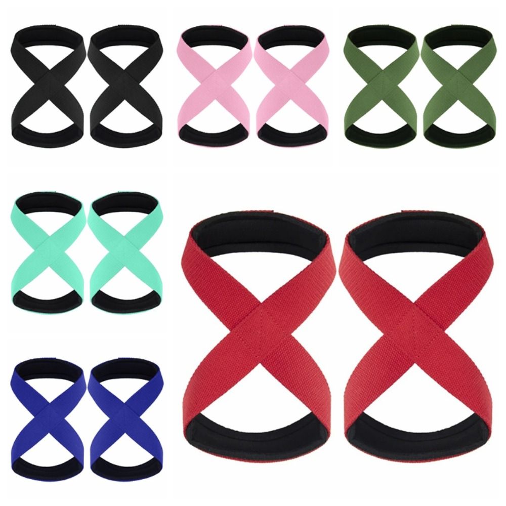 Wrist Wraps Weightlifting Support - สายรัดข้อมือยกน้ำหนักโพลีเอสเตอร์แบบใหม่ 1 คู่ 8 ชิ้น สำหรับออกกำลังกาย