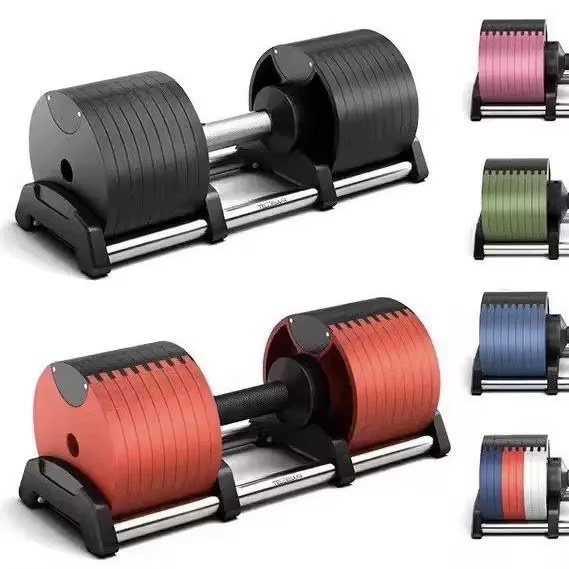 Adjustable Dumbbell Pair 40Kg - ชุดดัมเบลเหล็กหล่อปรับน้ำหนักได้ 40 กก. แบบพกพา สำหรับยิมที่บ้านและการฝึกซ้อม อุปกรณ์ฟิตเนสที่ทนทาน