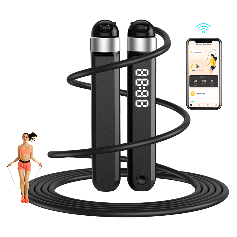 Smart Jump Rope Digital Counter - เชือกกระโดดอัจฉริยะไร้สายพร้อมแอป Tuya สำหรับนับแคลอรี่แบบดิจิทัล ขายส่ง