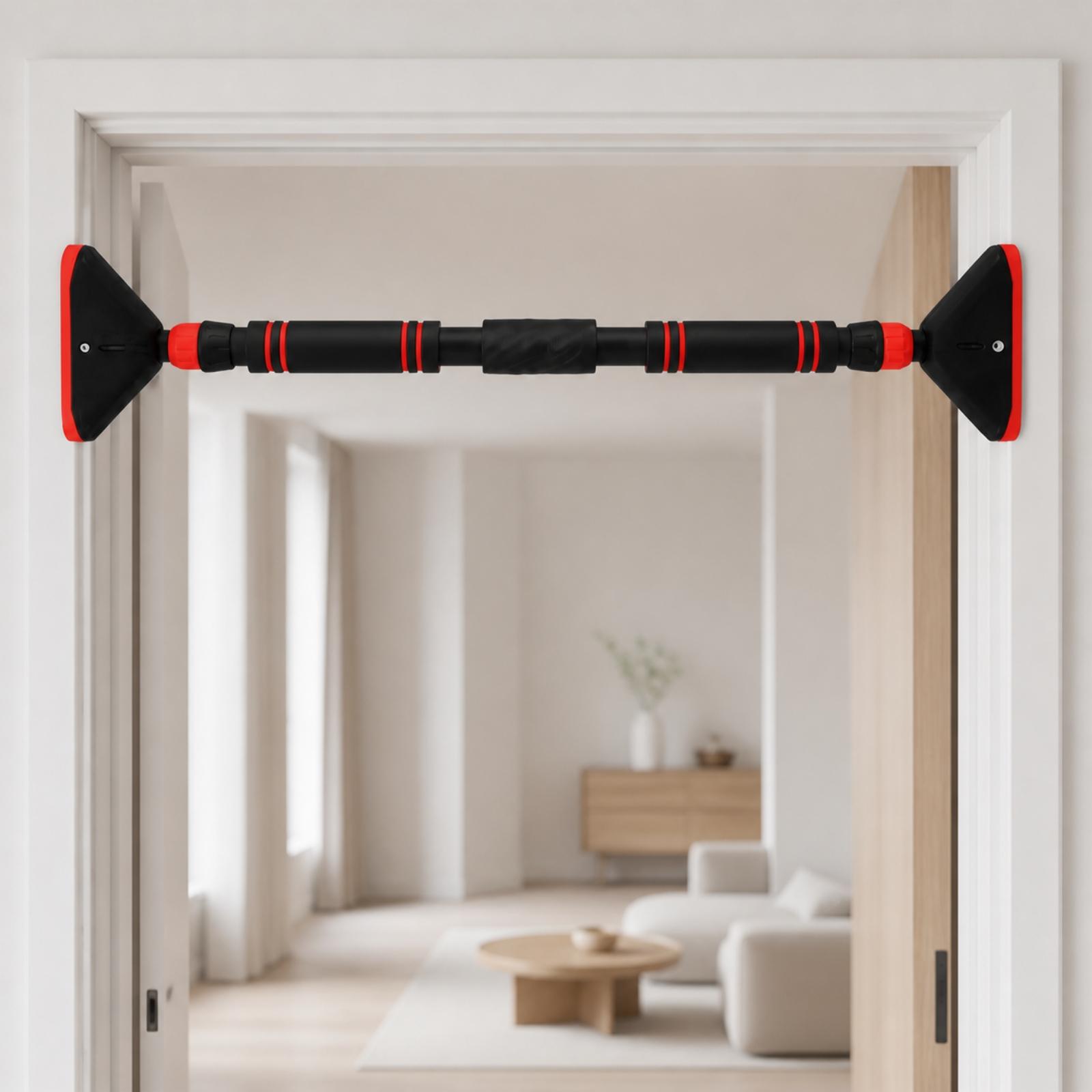 Door Pull Up Bar No Screw - บาร์ดึงข้อปรับระดับได้ ไม่ต้องใช้สกรู อุปกรณ์ออกกำลังกายท่อเหล็กสำหรับโฮมยิม ใช้ฝึกด้วยน้ำหนักตัวในอพาร์ตเมนต์
