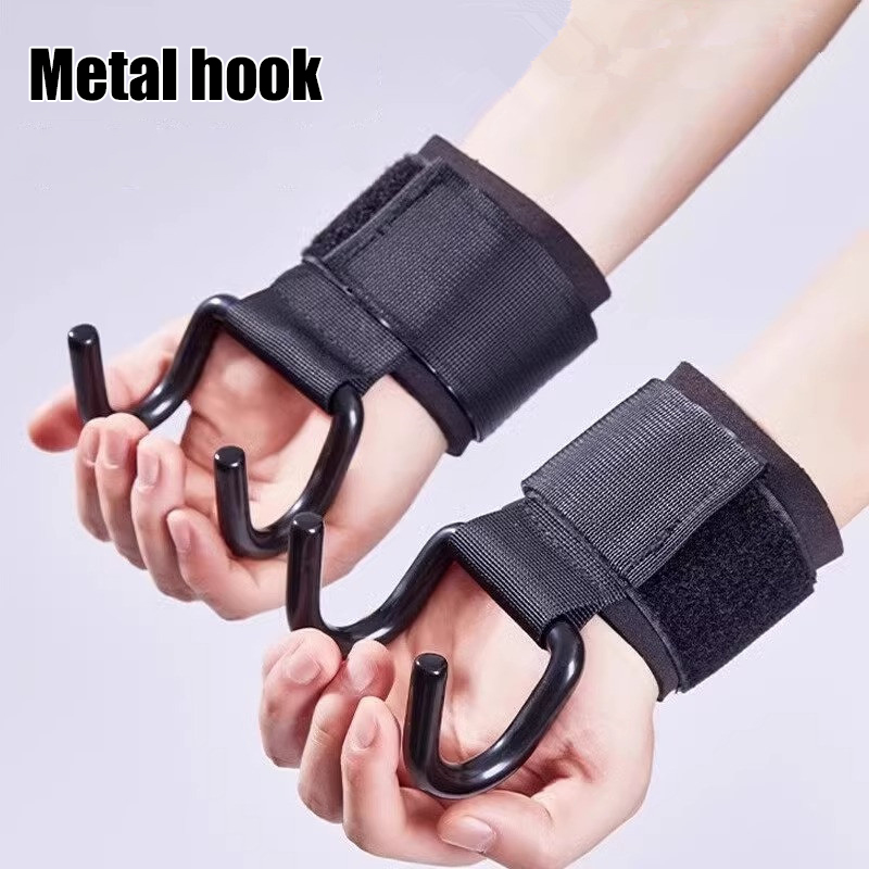 【F】2 ชิ้น ตะขอสำหรับยกน้ำหนัก  - Wrist Wraps Weightlifting Support บทวิจารณ์และราคา