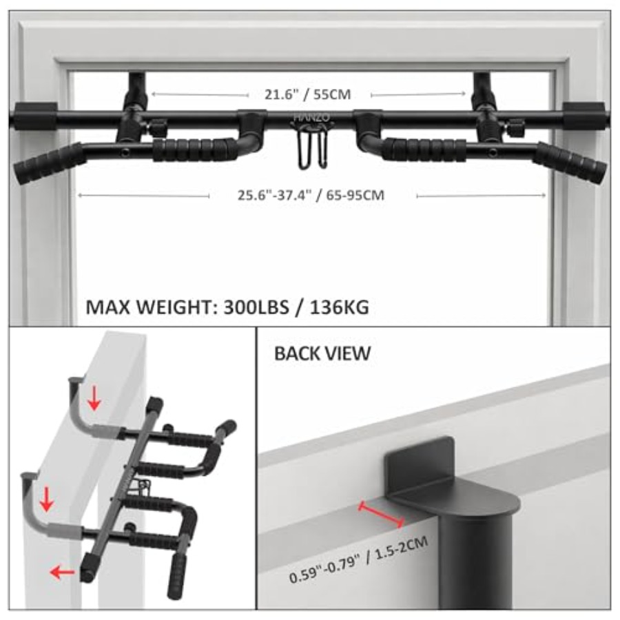 ชุดบาร์โหนติดประตูพร้อมสายรัดแ - Door Pull Up Bar No Screw บทวิจารณ์และราคา
