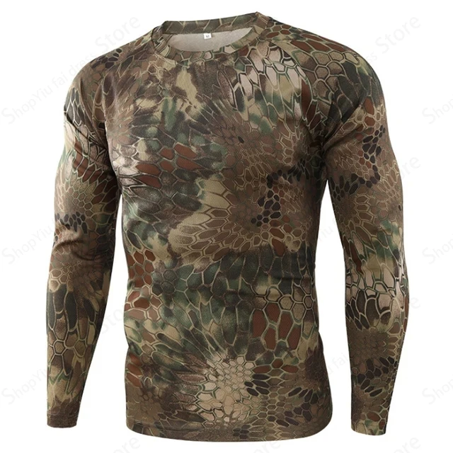 เสื้อยืดแขนยาวลายพรางสำหรับผู้ - Hiking บทวิจารณ์และราคา