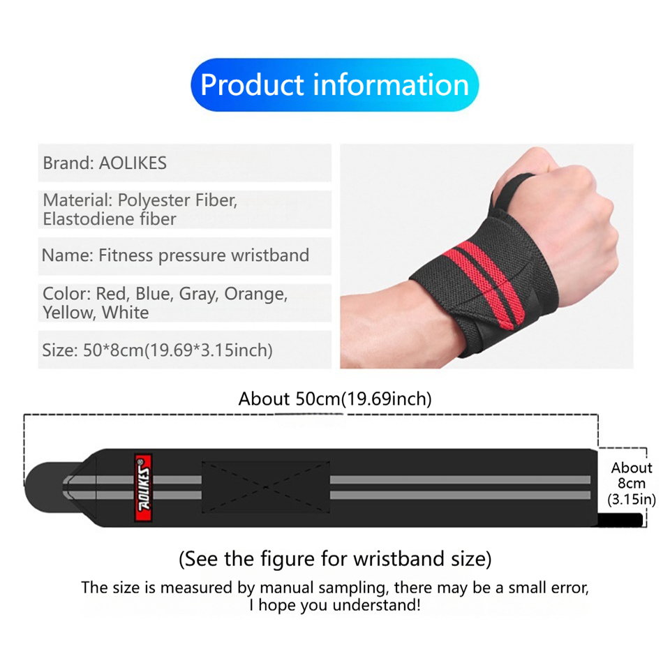 สายรัดข้อมือ AOLIKES สำหรับฟิต - Wrist Wraps Weightlifting Support บทวิจารณ์และราคา